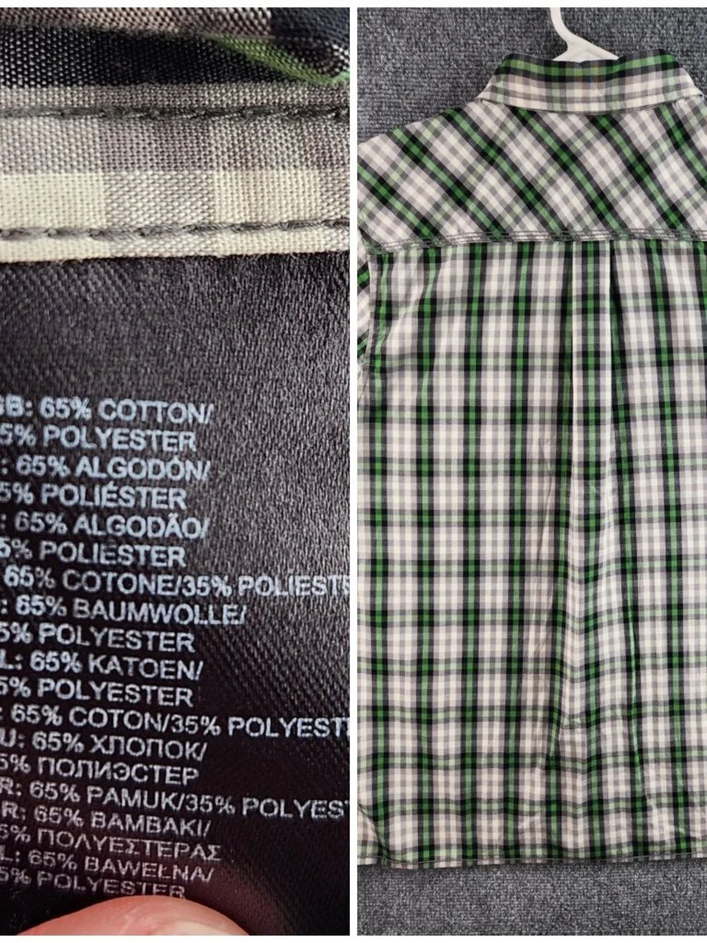 The North Face Western Shirt Men Green Plaid Pearl Snap Hiking Outdoors Medium